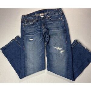 True Religion Womens Flap Pockets Billy Bootcut Jeans Low Rise Y2K  USA Made
